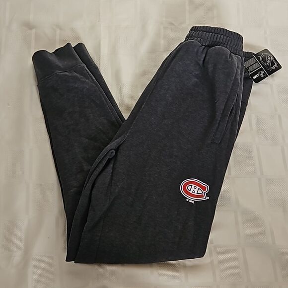 NHL Men's Canadian Montreal Logo Sweatpants Small Gray - Picture 2 of 16